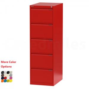 Red Lockable Metal Filing Cabinet Four Drawer Lateral File