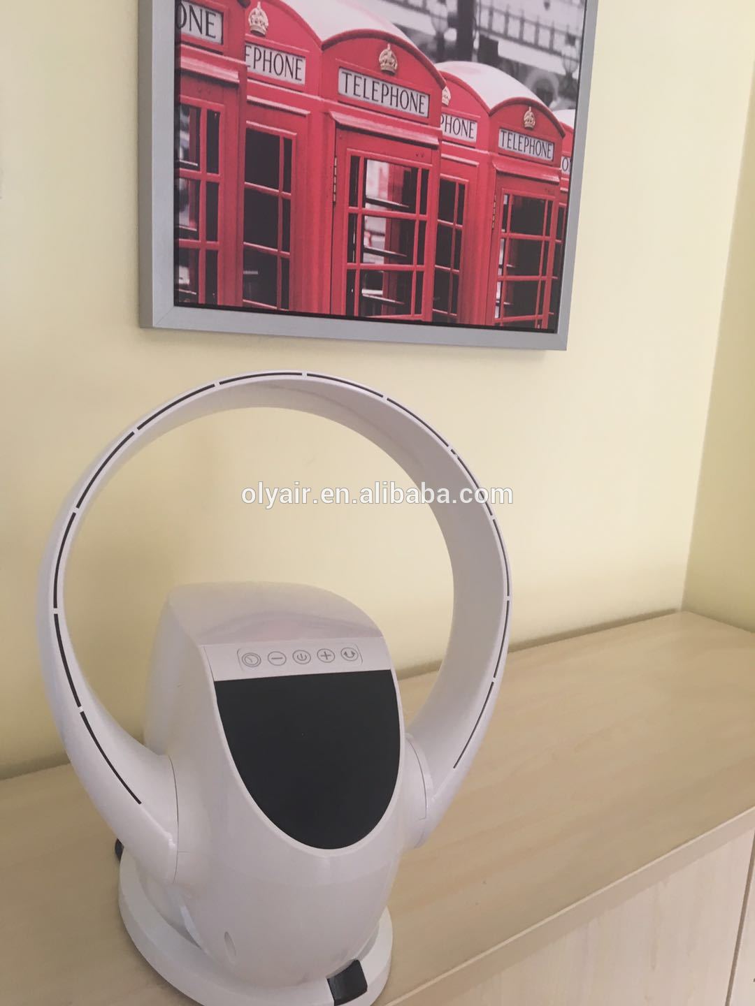 Wall mounted Bladeless Fan remote control LED Screen