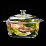 Minimalist transparent saucepan heat resistant cooking pot glass soup bottle bowl