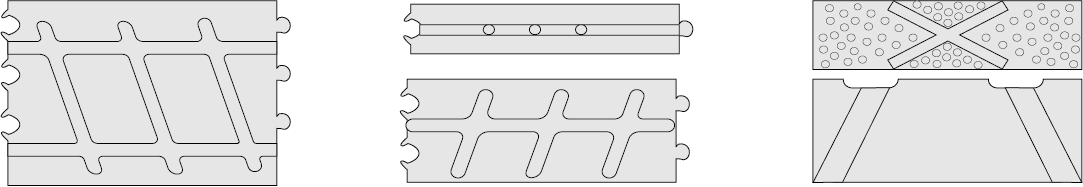 Bimetal bearing groove type