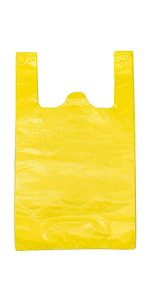yellow plastic bags