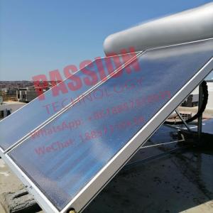China Pressurized Flat Plate Solar Water Heater Blue Titanium Flat Panel Solar Collector wholesale