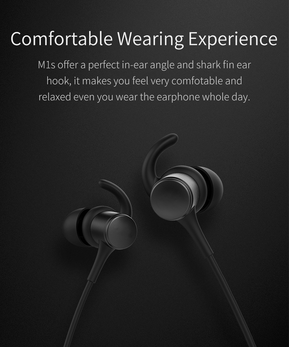 M1s Magnetic V4.2 Chip Bluetooth Headphone Ipx5-Rated Sweatproof Wireless Earphone Sport Ear Hooks Headset with Microphone