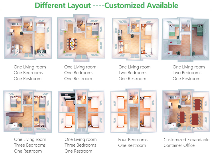 collapsible container homes layout