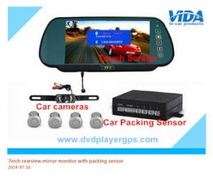 China 7inch bluetooth lcd car vehicle rear view rearview mirror monitor parking sensor on sale 