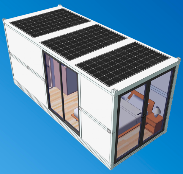 Foldable container house internal structure