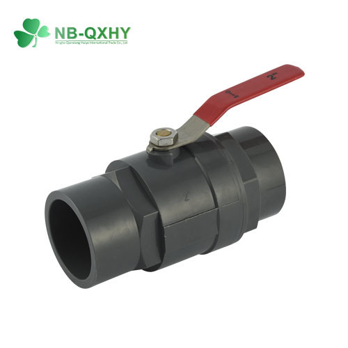 1/2 Inch to 4 Inch PVC Plastic Two Pieces Ball Valve with Socket/Threaded End