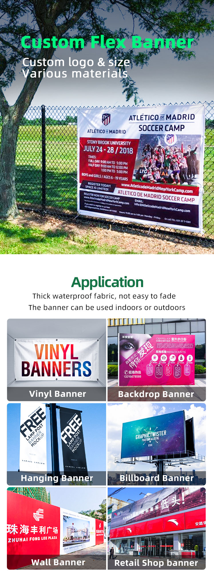 Outdoor Wall Advertising Backdrop Printing Vinyl Frontlit Flex Banner