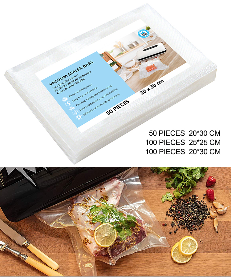 Kitchen Organizer Reusable Food Packaging Vacuum Sealer bags