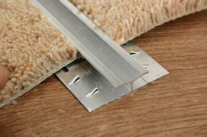 China Top Skirting Board Polished Aluminum Carpet Trim 25mm on sale 