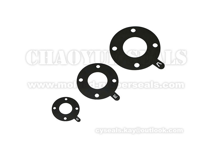 Hot Air Aging Resistance Q Shape Frost Surface Black FKM Rubber Gasket Washer Seal