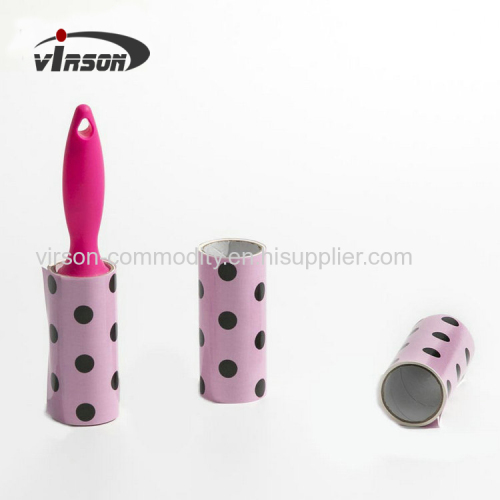 Eco-friendly fashionale handle printed paper sticky lint roller
