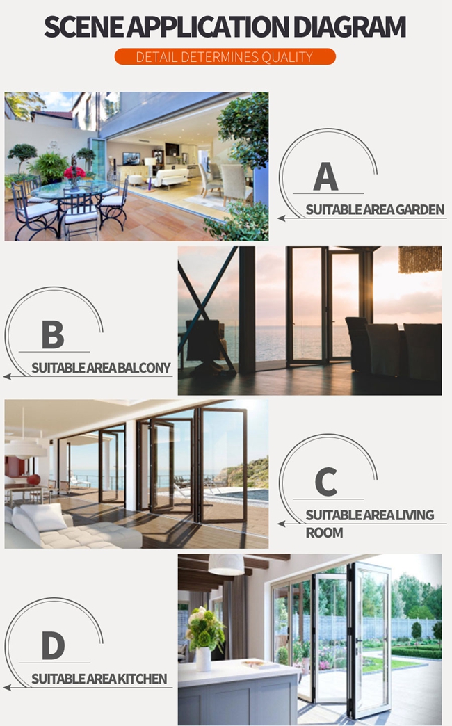 exterior bifold sliding doors,interior glass bifold doors,Scene Application Diagram 1
