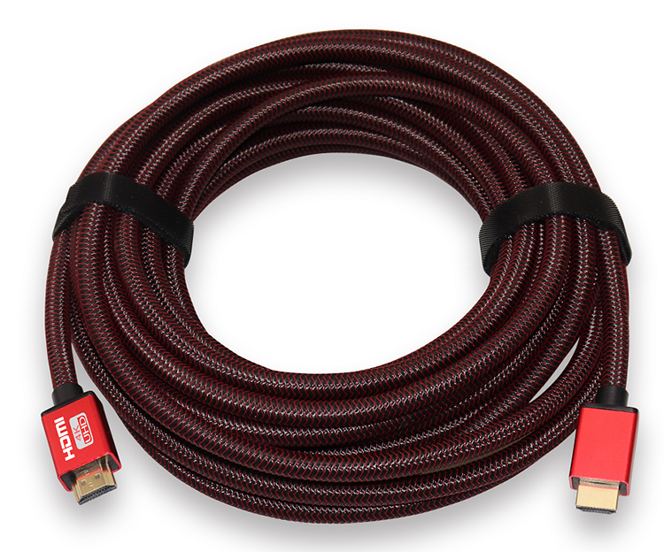 High Speed Compatible Male To Male Ethernet Custom Gold Plated Nylon-Braided 4K 60Hz Hdmi Cable