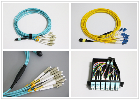 Fan – Out 8 Core Single Mode MTP / Mpo Trunk Cable Fiber Patch Cord 0