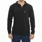 Full Sleeve FR Black Henley Shirt CFR Fire Resistant Welding Shirts