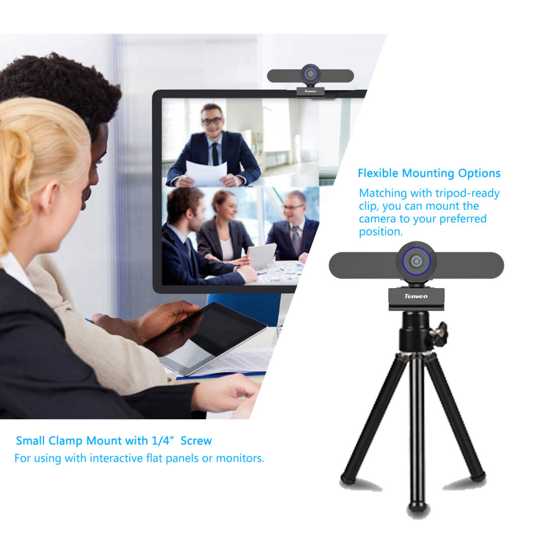 Tongveo EVA200 All-in-One Windows Video Conference for Zoom and Skype Video Conferencing with 4K Eptz Camera and Audio