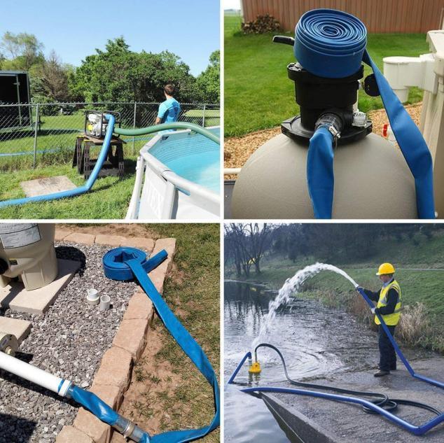 Manureflow Supply 2 Inch PVC Lay Flat Hose PU Layflat Hoses Customised All Size Flexible Agriculture Pump Water Hose