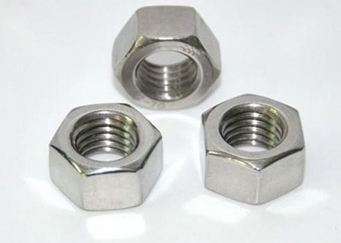 Hex Head Locking Flange Nut Plain Finish , Industrial M3 - M64 Hexagon Thin Nuts