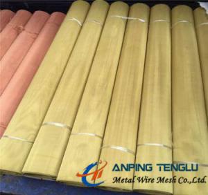 China 180Mesh Plain Weave Brass Mesh with 0.05 &amp; 0.06mm Wire, 36&quot; &amp; 48&quot; Width wholesale