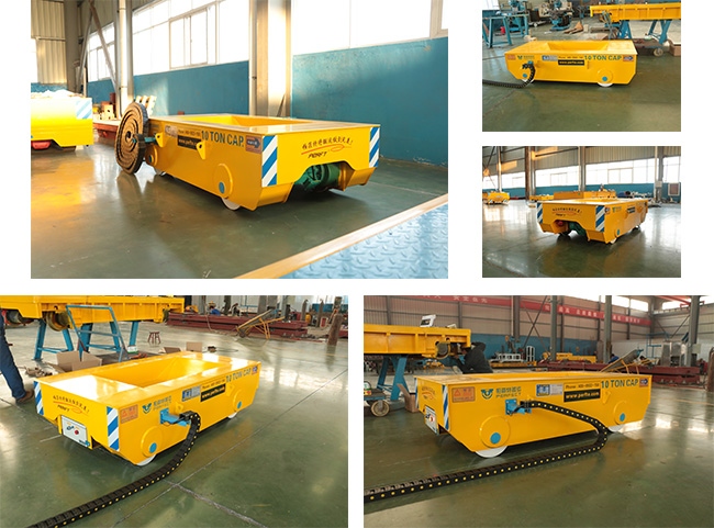 warehouse carts material handling equipment with cable drum power railroad transport trailer