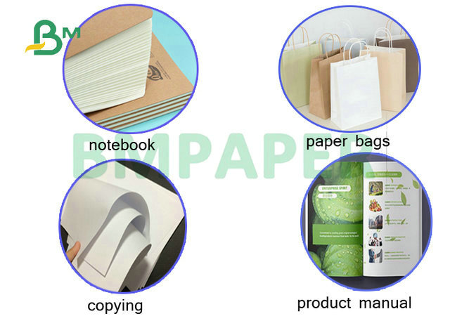 100% Natural Wood Pulp 70gsm 80gsm Uncoated Woodfree Paper Sheet For Printing 