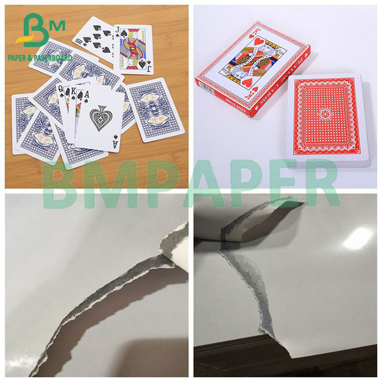 300 310gsm Double Coated Paper Blue And Black Core Paper Deck Of Playing Cards