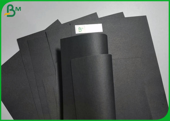 Wood Pulp 120gsm To 500gsm Double Sided Solid Black Paperboard For Book Binding 