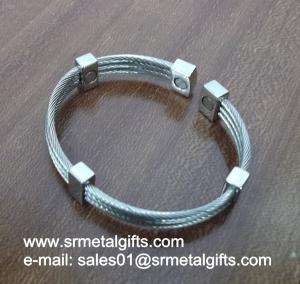 China Stainless steel wire twist chain bangle bracelet wholesale for sale on sale 
