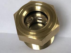 China NPT thread Brass Oil Level Sight Glass,Oil Indicator Window For Air Compressor Gearbox Fittings on sale 