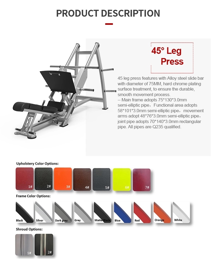 Commercial Leg Extension 45 Degree Training Fitness Equipment Leg Exercise Trainer Machine Leg Press Bridge