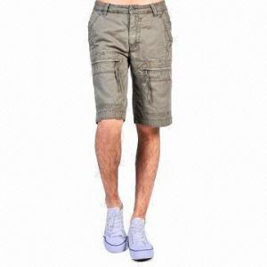 China Garment dyed men's shorts, with fabric carbon finishing, made of 100% cotton on sale 
