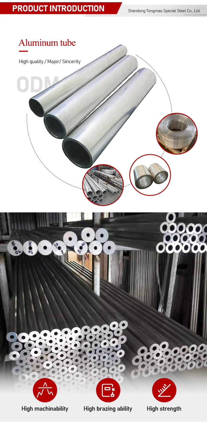 6061 7075 Aluminum Pipe - 1000/2000/3000/6000/7000 Series with Package Wooden Case 0