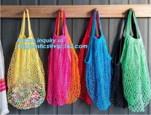 China Shopping Reusable Eco Bags Reusable Grocery Market Cotton Net String on sale 