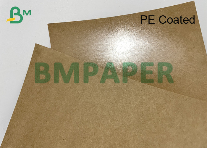 300g + 18g PE Coated Brown Kraft Paper In Packing And Printing