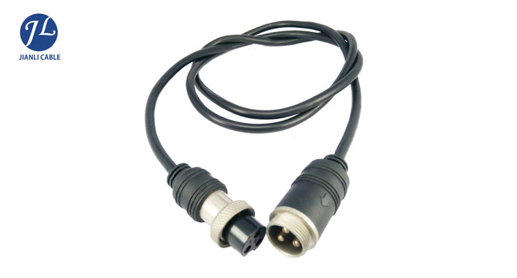 1M GX16 Aviation Cable 3 Pin Male To Female For Car Camera Video
