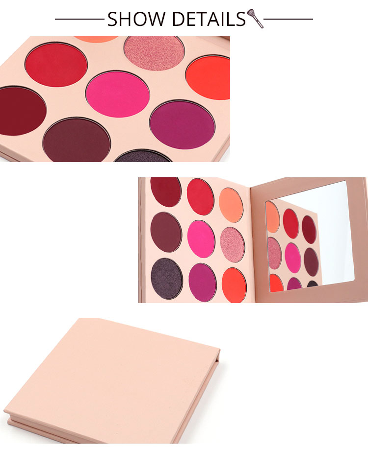 2019 New 9 Color Matte Eyeshadow Palette private label Makeup Shimmer Eye Shadow Palettes Cosmetics custom vegan makeup OEM