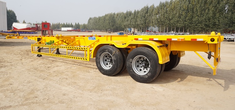 2/3/4 Axle 40ft Skeleton Semi-Trailer For Container Transportation
