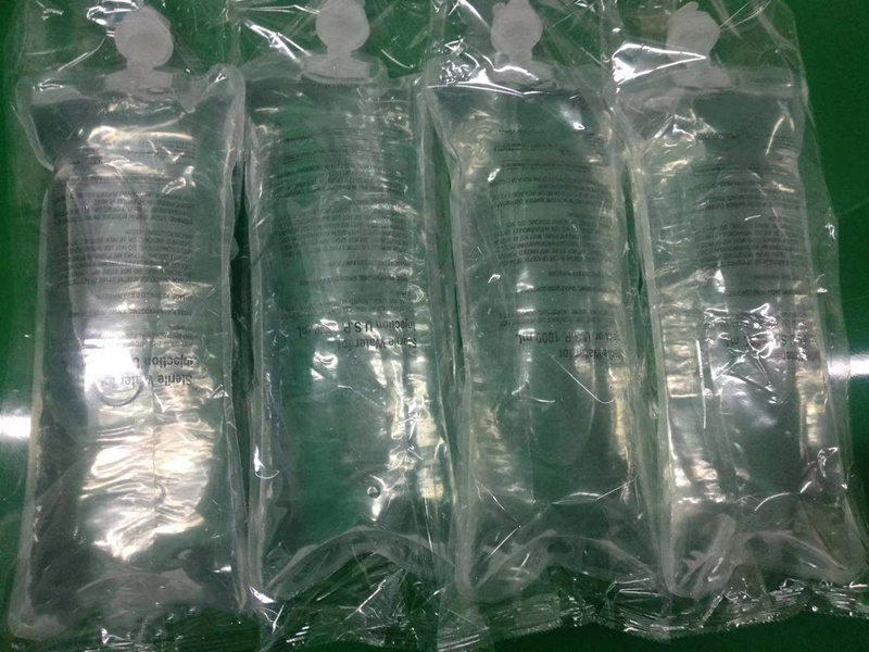 250ml 500ml 1000ml Medical Intravenous Normal Saline Solution IV Disposable Non-PVC Film Infusion Bag