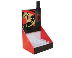 China Wine Cardboard Counter Display Boxes Foil Stamping Finishing C2S Material on sale 