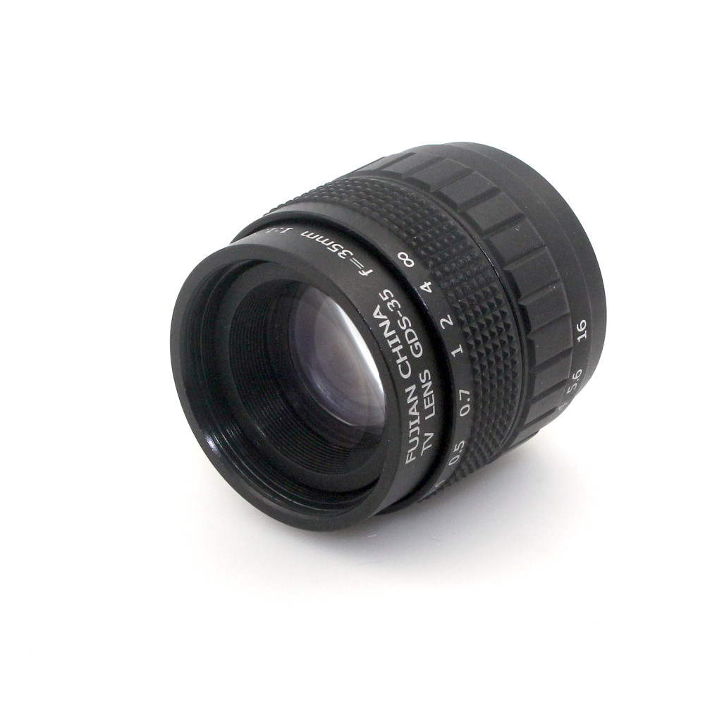 Professional 35mm f/1.8 CCTV Lens C Mount CCTV Lens features alloy casing with quality lens