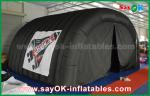 Tente de camping gonflable de tunnel noir de 210D Oxford avec l'obscurité de total d'impression de logo