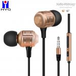 Heavy Bass 3.5Mm Wired In Ear Earphones With Mic Volume Control Stereo Metal Headset