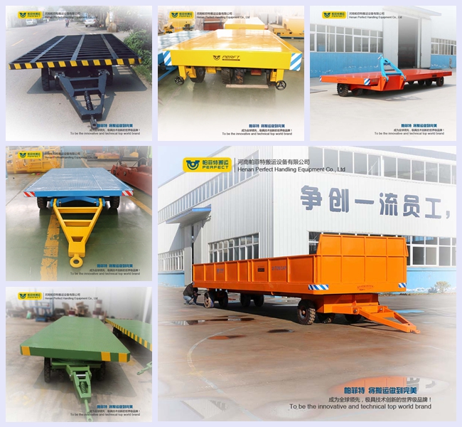 Easy Operated Heavy Duty Plant Trailer Material Transport Flatbed Trailer Cart