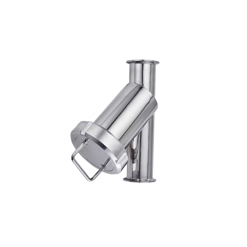 Sanitary Stainless Steel Y Type Water Filter Clamped Connection End