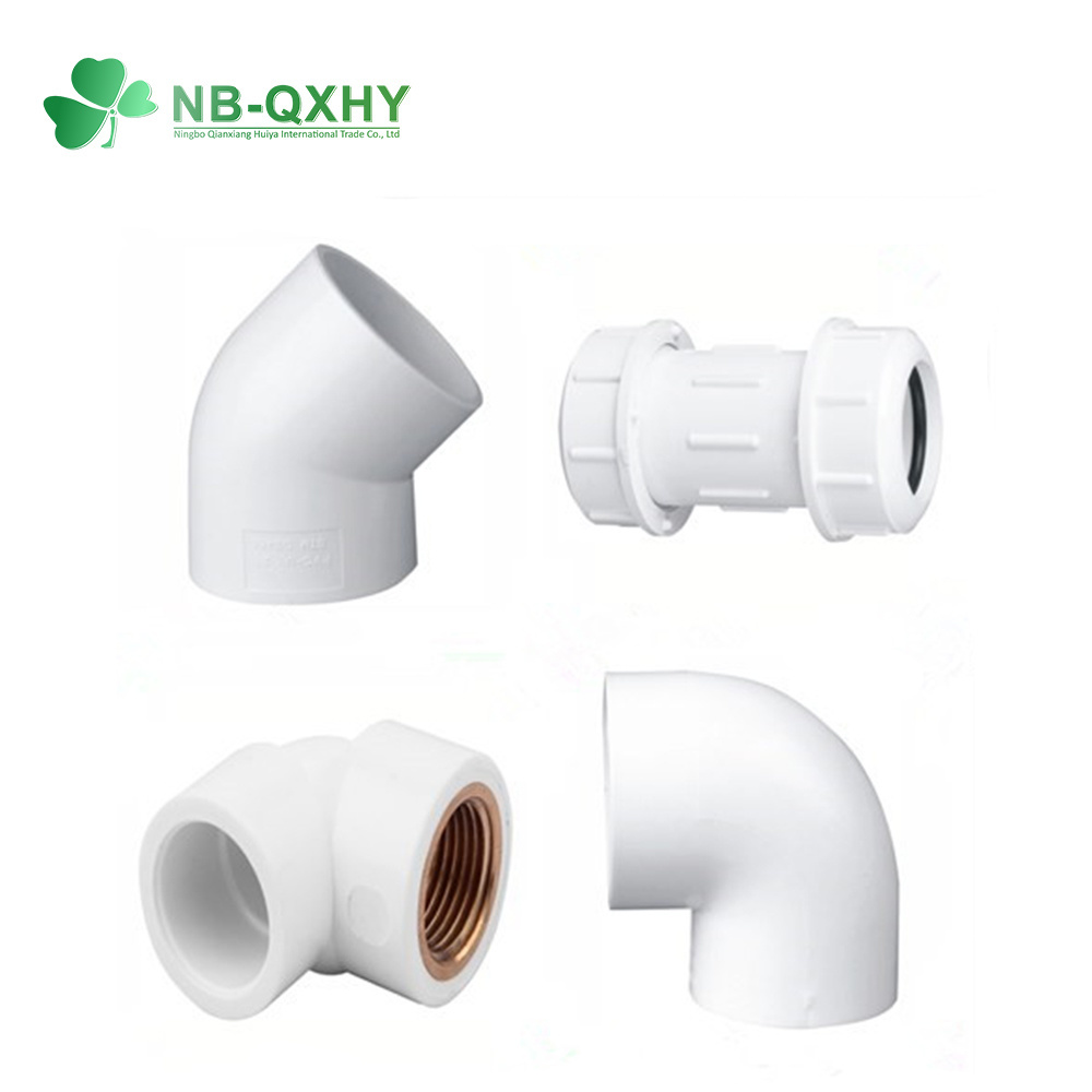 Water Supply Sch40 PVC Pipe Fitting 90 Degree Female Elbow