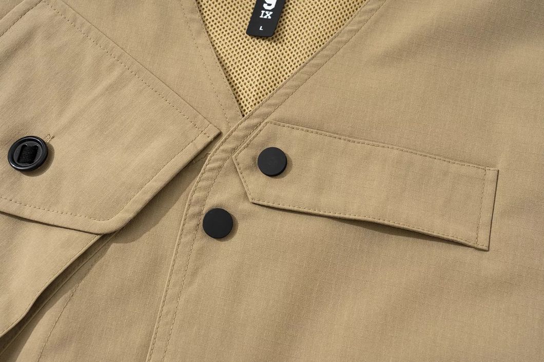 Vintage Fall Fashion Multi Pocket Solid Casual Cargo Sleeveless Vest