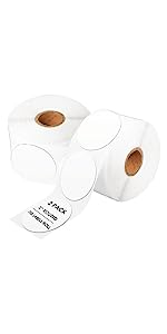 direct thermal round labels white