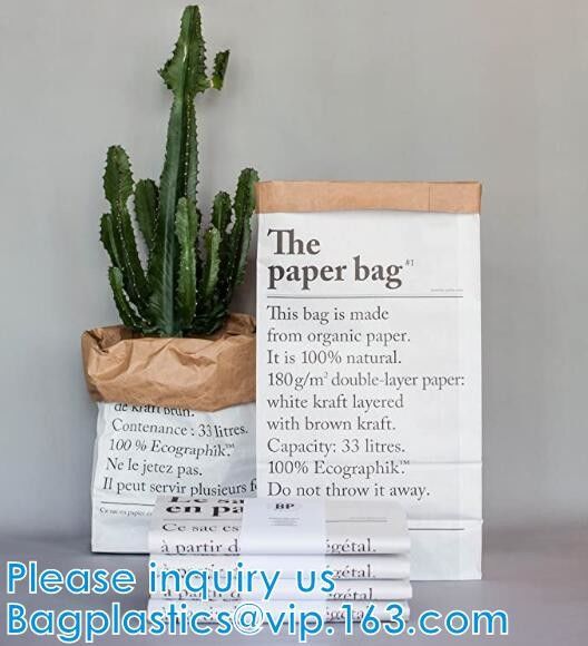 LE SAC EN PAPIER Craft Bag, Multi-purpose Toys Clothes Drawer Organizer Laundry Bag Fruit Flower Plant Pot Cover 1