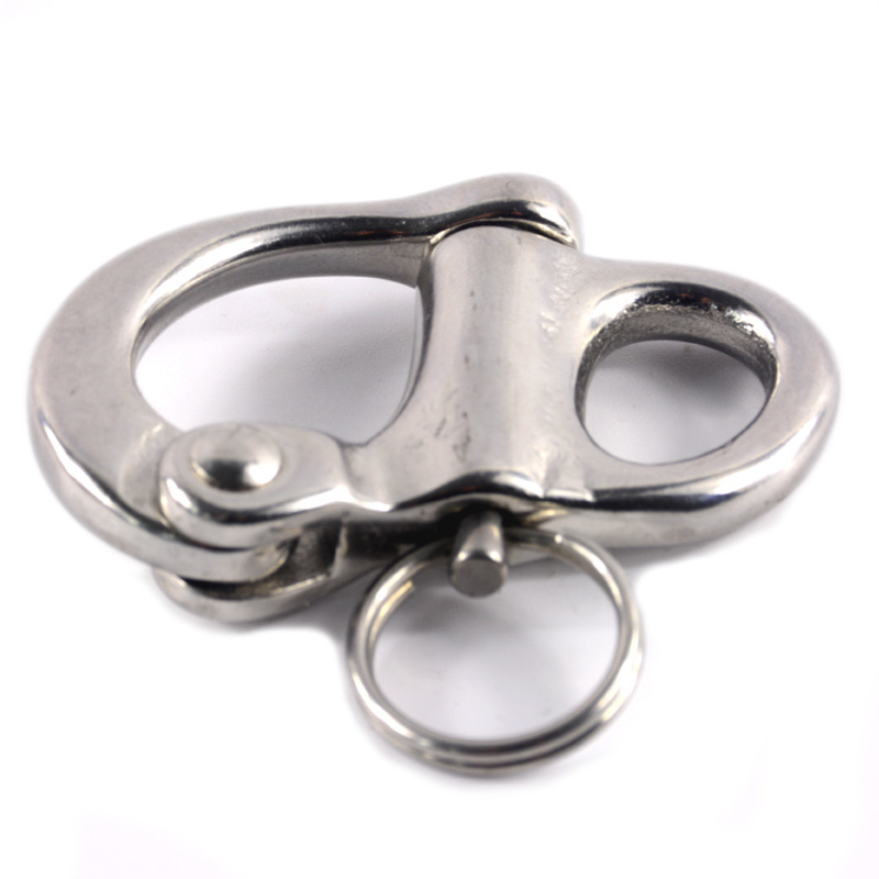52mm Stainless Steel Fixed Snap Shackle with Swivel Eye